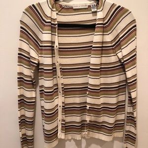 cute striped cotton cardigan from lord & taylor❤️